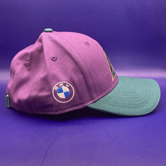 New Arizona Diamondbacks Baseball MLB Buckle Cap BMW Logo Promo Purple Teal Hat - Picture 2 of 5